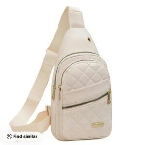 White/Ivory Quilted Fanny Pack,‎ Bum, Crossbody, Park Bag (NEW & SUPER CUTE!)